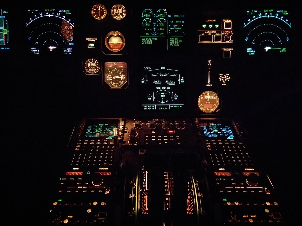 Airplane cockpit